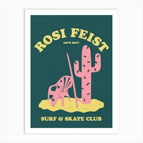 Rosi Feist Surf & Skate Club Green Art Print