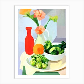 Bok Choy Tablescape vegetable Art Print