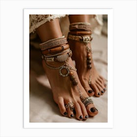 Bohemian Bare Feet Art Print