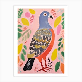 Pink Scandi Harrier 3 Art Print