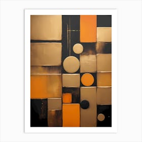 Echoes of Balance: An Abstract Geometric Painting Art Print