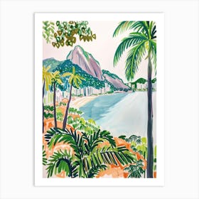 Travel Poster Happy Places Rio De Janeiro 4 Art Print