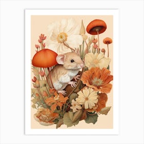 Fall Foliage Mouse 3 Art Print