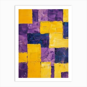Purple Squares 10 Art Print