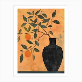 Oranges In A Vase 4 Art Print