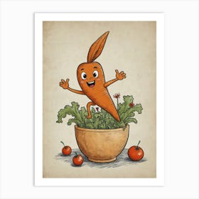 Carrot In A Bowl 2 Art Print