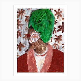 Aladdin Terracotta & Green Art Print