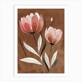 Pink Tulips Canvas Print 1 Art Print