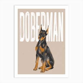 Doberman Template Art Print