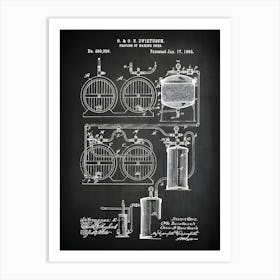 Beer Art Beer Poster Beer Patent Brewery Art Brewery Decor Vintage Beer Poster Brewery Art Beer Maker Patent Print Hb0561 Art Print