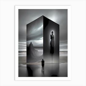 Man In A Cube Art Print