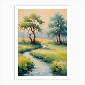 Stream And Trees 1 Art Print