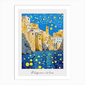 Poster Of Polignano A Mare, Italy, Illustration In The Style Of Pop Art 1 Art Print