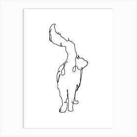 The Cats Tail Line Art Print