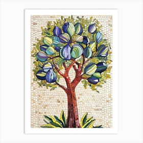 Mosaic Fig Tree 2 Art Print