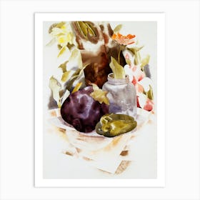  Eggplant And Green Pepper, Charles Demuth Art Print