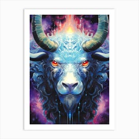 Horned Bull Art Print