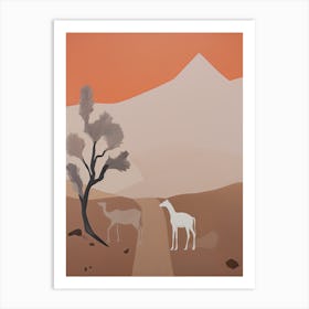 Sahara Desert   Africa, Contemporary Abstract Illustration 2 Art Print