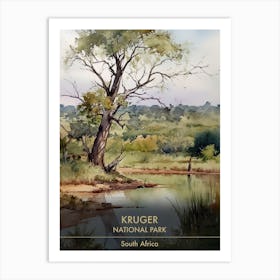 Kruger National Park South Africa Watercolour 4 Art Print