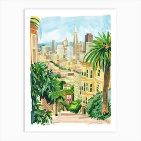 Travel Poster Happy Places San Francisco 1 Art Print