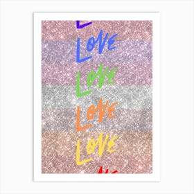 Glitter Love Art Print