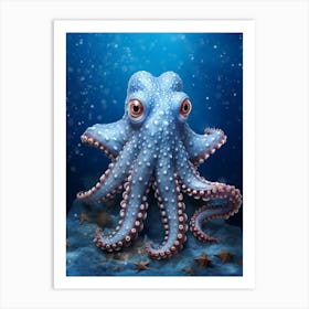 Star Sucker Pygmy Octopus Illustration 5 Art Print