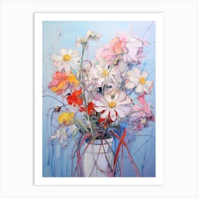 Abstract Flower Painting Edelweiss 3 Art Print