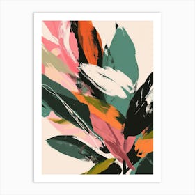 Abstract Leaves Canvas Print 3 Art Print