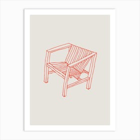 Chair Poster Red Art Print