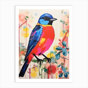 Colourful Bird Painting Barn Swallow 3 Art Print