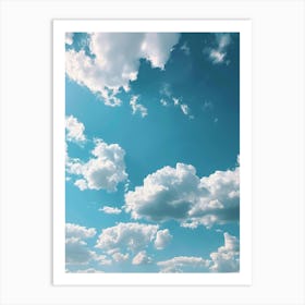 Blue Sky With Clouds 7 Art Print