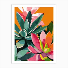 Succulents Plant Minimalist Illustration 7 Art Print