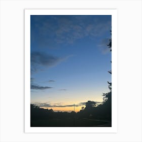 Sunset Over A Park Art Print