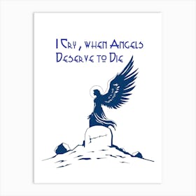 Angel Qoute Illustration 15 Art Print