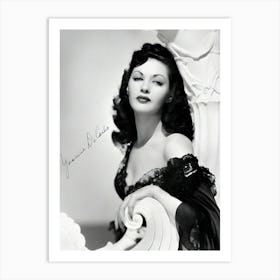 Canadian Born American Actress Yvonne De Carlo Art Print