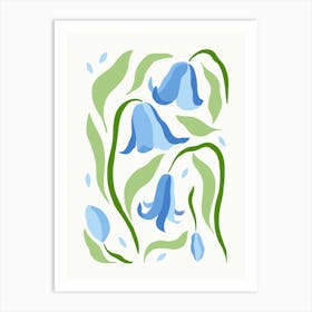 Blue Tulips Art Print