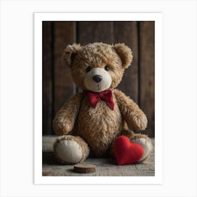 Valentine'S Day Teddy Bear Art Print