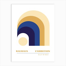 Bauhaus Blue Exhibition 2 Art Print