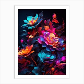 Abstract Flower Painting Art Print