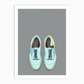 Pair Of Shoes On A Solid Background Minimalistic Contemporary Vector Art, 1249 Art Print