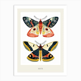 Colourful Insect Illustration Moth 51 Poster Art Print