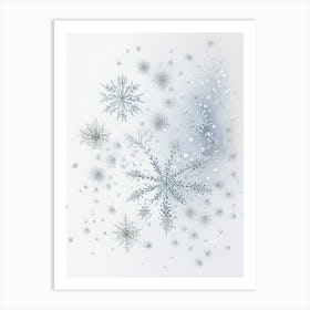 Diamond Dust, Snowflakes, Quentin Blake Illustration Art Print