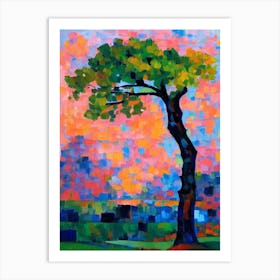 Poplar Tree Cubist Art Print
