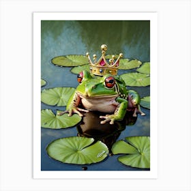 Frog With Crown Art Print