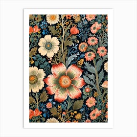 William Morris Floral Pattern 3 Art Print