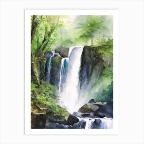 Torc Waterfall, Ireland Water Colour  (1) Art Print
