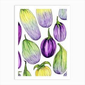 Eggplant 2 Marker vegetable Art Print