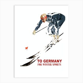 To Germany For Winter Sports Art Print