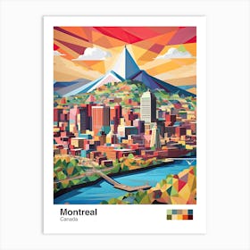 Montreal, Canada, Geometric Illustration 1 Poster Art Print