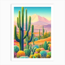 Cactus Desert 1 Art Print